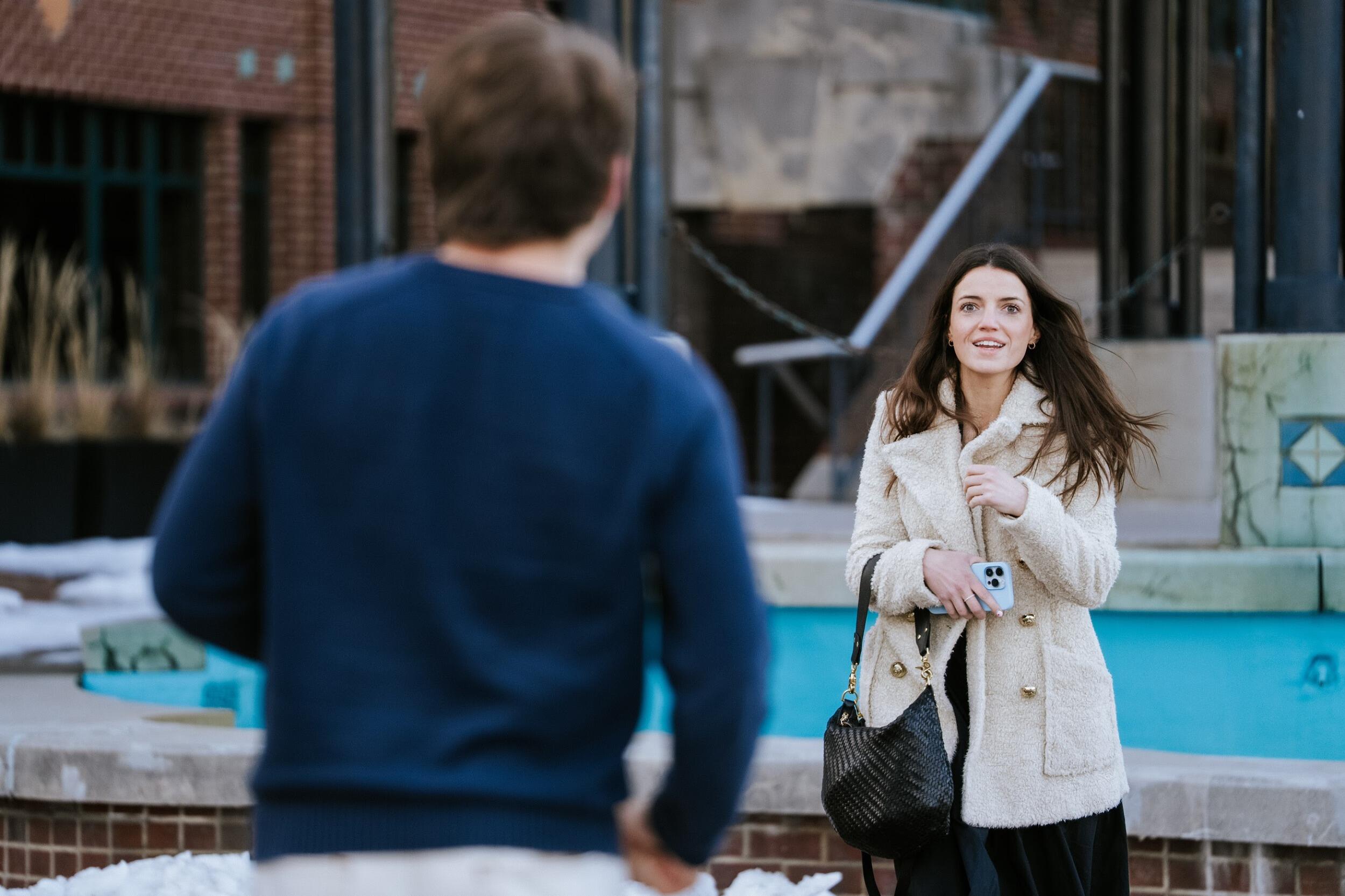 Cara thinking she was showing up to a Galentines party in Old Town Alexandria haha