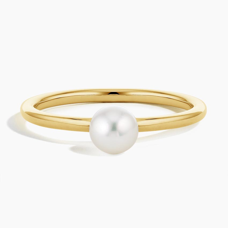 Cultured Pearl Ring from Brilliant Earth for the best 12th wedding anniversary gift ideas