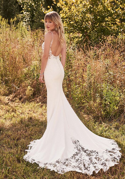Lillian West 66180 Fit-and-Flare Wedding Dress - 4