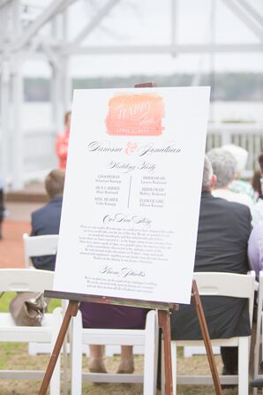 Coral Ceremony Program Sign