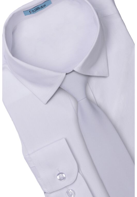 Little Tuxedos "Mason" Kids White Suit (5-Piece Set) Flower Girl Dress and Ring Bearer Outfit - 4