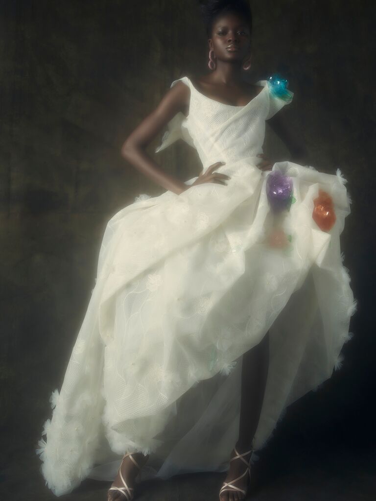 Avant-garde floral wedding dress from Vivienne Westwood.