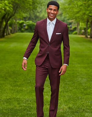 BLACKTIE ATHENS Burgundy Wedding Suit Red Tuxedo