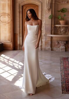 Moonlight Couture H1640 Mermaid and Trumpet Wedding Dress