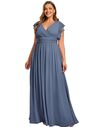 Ever-Pretty ES01819 V-Neck and Plunge Bridesmaid Dress - thumbnail - 3