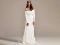 off the shoulder wedding dress