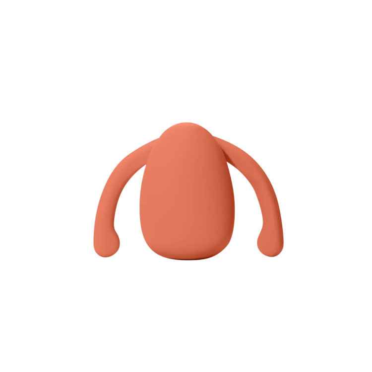 Couples vibrator from Dame in color Papaya
