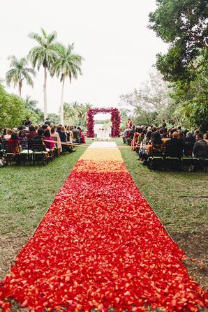 Ombre Rose Petal Aisle