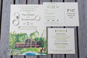 Custom Invitations with Estate Artwork