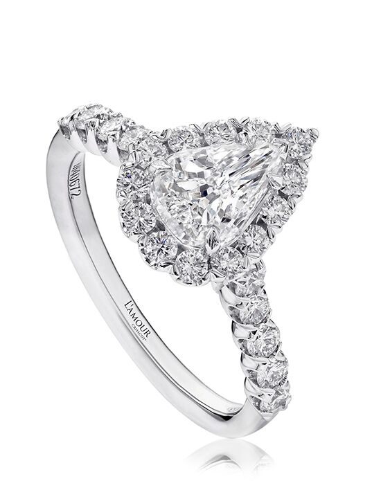 Christopher Designs Classic Pear Cut Engagement Ring - 1
