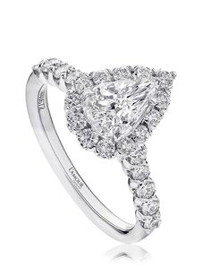 Christopher Designs Classic Pear Cut Engagement Ring