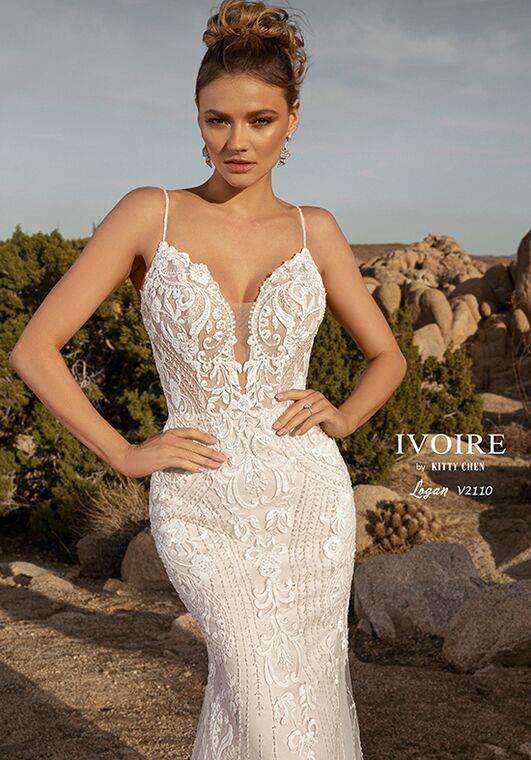 IVOIRE by KITTY CHEN LOGAN,V2110 Sheath Wedding Dress - 2