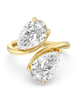 With Clarity Pear Cut Engagement Ring