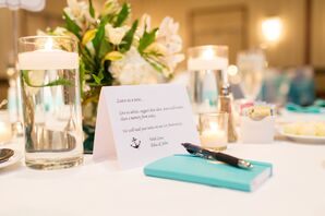 Turquoise Wedding Guest Book
