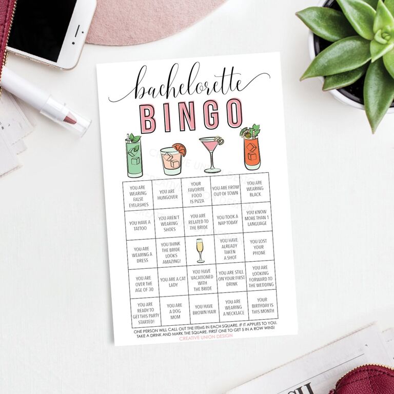 Bachelorette Bingo game idea from Etsy. 