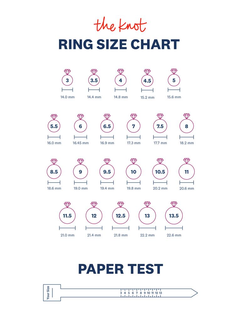 Ring Size Chart How To Measure Ring Size With Video