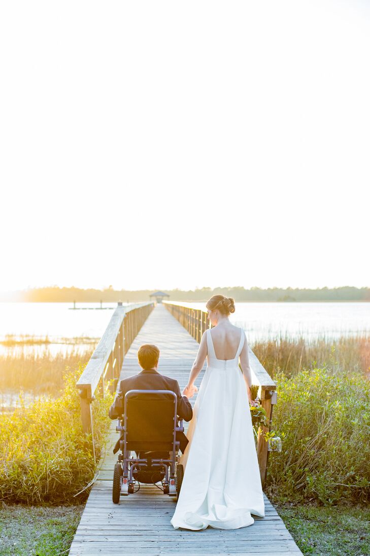 Sunset Portraits on Riverfront Pier in Charleston, South Carolina