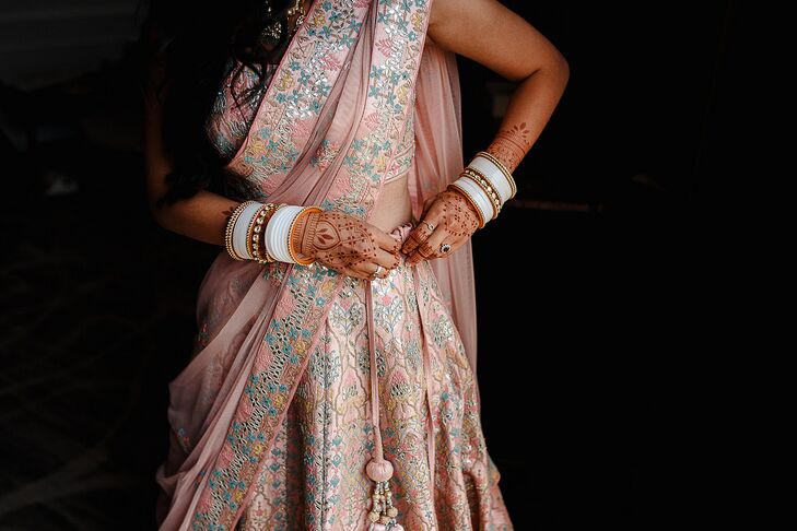 Pink Lengha for Wedding in San Sebastian, Spain