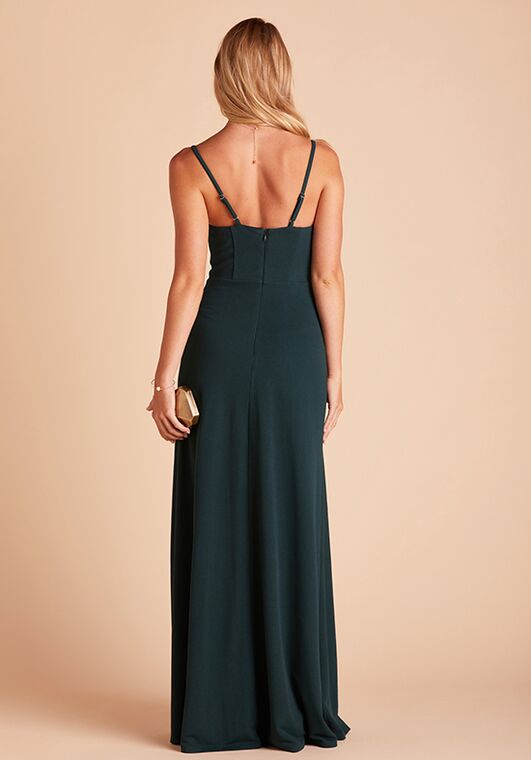 Birdy Grey Ash Crepe Dress in Emerald Scoop Bridesmaid Dress - 3