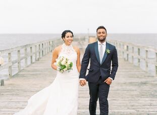 After meeting on OkCupid, Beth (25 and an elementary school counselor) and Aaron (28 and a technology coordinator at Marsh and McLennan Companies) sai