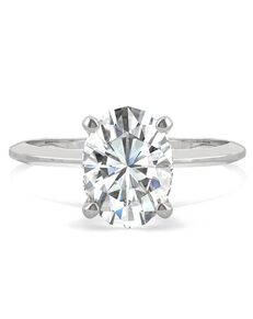 Forever One Moissanite Classic Oval Cut Engagement Ring