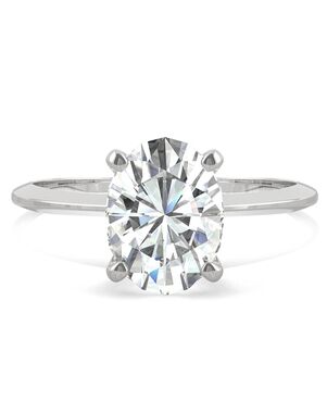 Forever One Moissanite Classic Oval Cut Engagement Ring