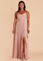 Birdy Grey Theresa Dress in Chiffon Dusty Rose V-Neck Bridesmaid Dress - thumbnail - 6