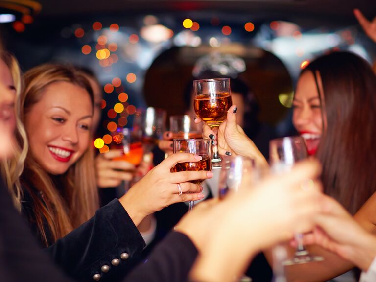 Group of women enjoying drink in a night club