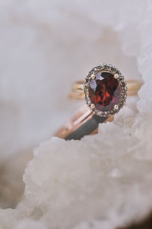 Vintage Ruby and Gold Engagement Ring