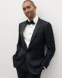 Suit Shop Men's Black Peak Lapel Tuxedo Tuxedo - thumbnail - 1