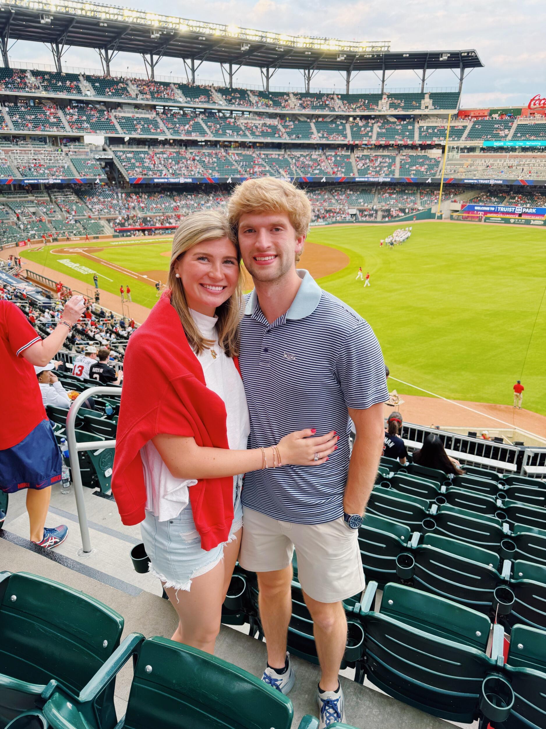 Right after Preston's 21st birthday! Preston surprised Maddie with a date night to the Atlanta Braves! So much fun! 