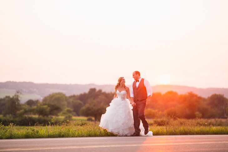 Christopher Cochran, 25, a financial analyst, and his bride Brittany Cochran, 25, a special education teacher, tied the knot in a beautiful outdoor we