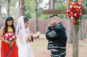 Groom Crying While Bride Reads Vows