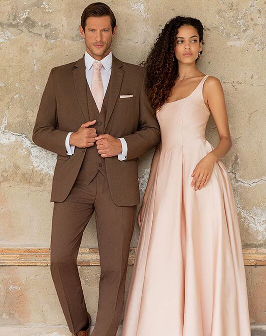 BLACKTIE METRO Cocoa Wedding Suit Brown Tuxedo - 5