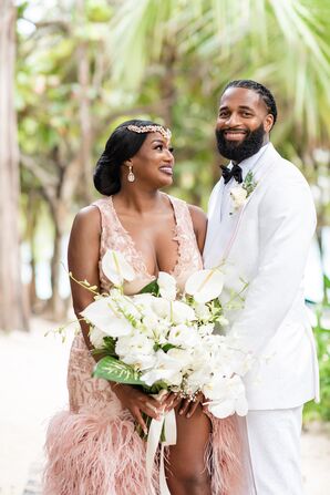 Bride and Groom Portraits at Casa Malca in Tulum, Mexico