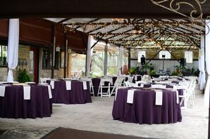 String Lighting for Barn Reception