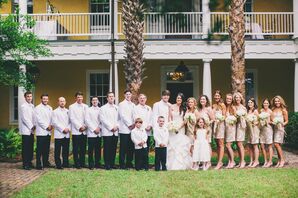 Pink and Gold Beaded Cocktail Dresses