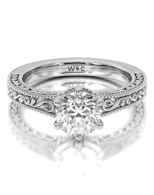 With Clarity Vintage Pear, Round, Oval Cut Engagement Ring