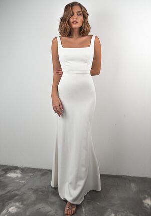 Olivia Bottega Crepe Wedding Dress Jessica Fit-and-Flare Wedding Dress