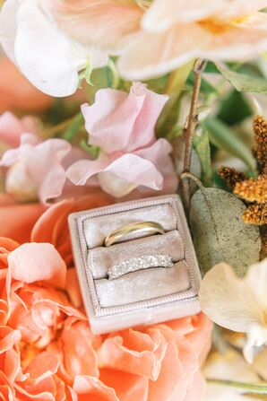 Wedding Rings in Arranged Velvet Box