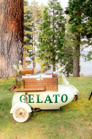 Gelato Cart at Lakefront Wedding in South Lake Tahoe, California