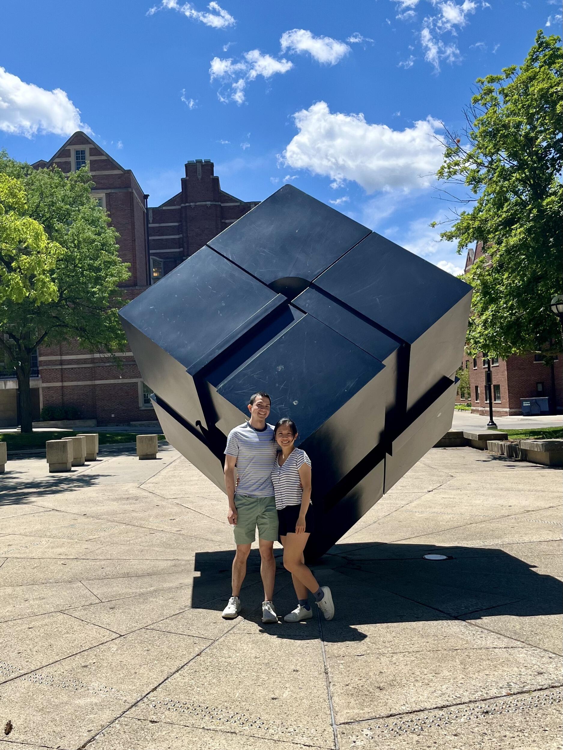 We visited Ann Arbor, MI where Jiaxin grew up and Steven spun the cube for the first time on the Umich campus.