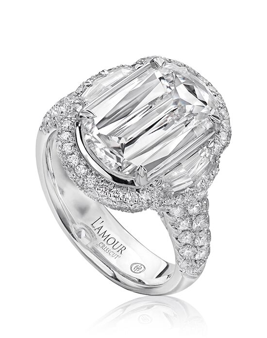 Christopher Designs Glamorous Emerald, Oval Cut Engagement Ring - 1