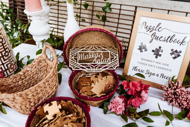 Puzzle Guest Book for Wedding at Sandbox in San Diego, California