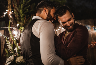 Same sex couple dancing