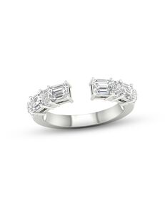 Kay Jewelers Diamond Deconstructed Ring 1 ct tw Emerald & Round-cut 14K White Gold Wedding Ring photo