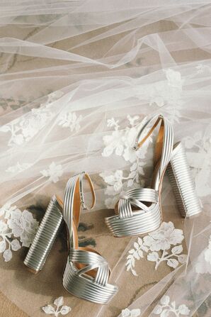 Silver Heels for Wedding in Granite Bay, California