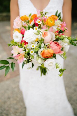 Overgrown Garden-Inspired Wildflower Wedding Bouquet