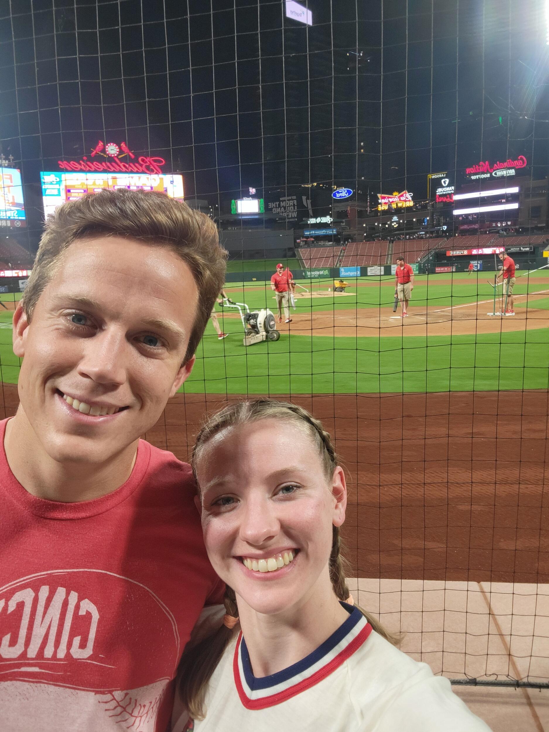 Celebrated Alex's 30th birthday at a Cardinals vs Reds game in St. Louis 