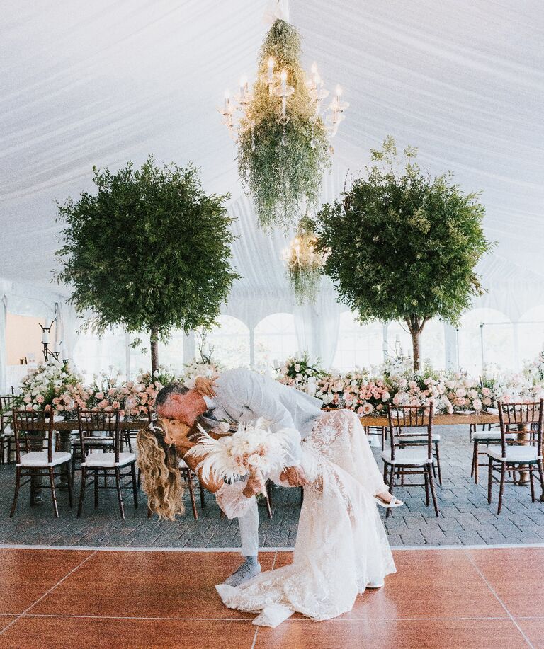 Jessica Hirsch and Brian Coogan on their wedding day